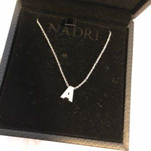 Nadria “A” initial necklace